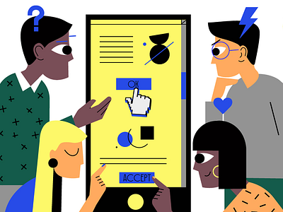 User Testing character digital drawing illustration interface minimal mobile people product software ui ux user testing