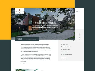 Estate agent clean offset property serif website