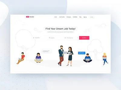 Staff Scout clean design job hunter listing modern ui ux web wordpress