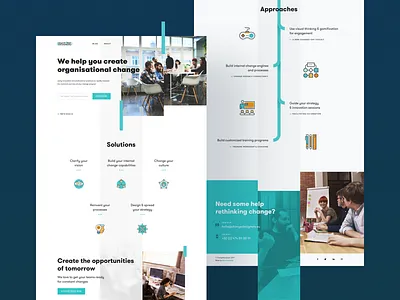 Change Designers clean flat hero homepage landing minimal tiles typography ui ux web website