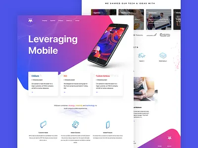 Mobven Website v1 animation colors landing page mobile phone principle ui ux ux design web wireframe
