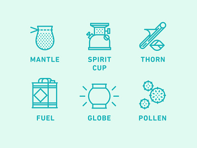 Zendesk pt. II camping flower forest icons lantern light outdoors