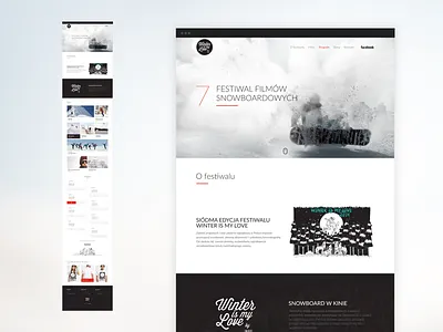 Winter is My Love landing page app branding flat landing logo page snowboard ui ux web winter