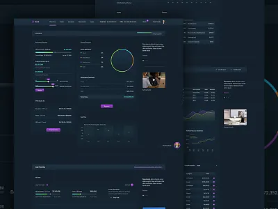 Dark Dashboard dash dashboard financial graphs investing investors product retirement ui ux