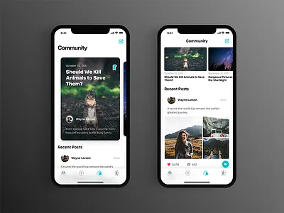 Nature Watch | Community animal app community feed ios11 iphonex mobile nature naturewatch ui