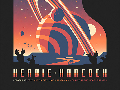 Herbie Hancock Design cactus dan kuhlken dkng dkng studios gigposter herbie hancock nathan goldman piano planet poster saturn space