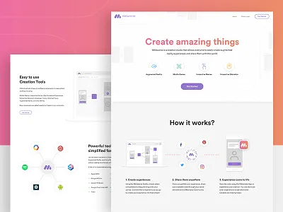Metaverse ar augmented illustration landingpage marketing metaverse mobile pastel reality webpage