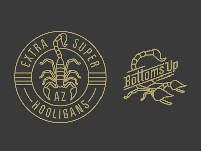 Bottoms Up arizona illustration koozie scorpion