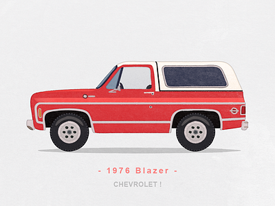 1976 Blazer blazer car chevrolet icon iconography illustration sandor suv watercolor