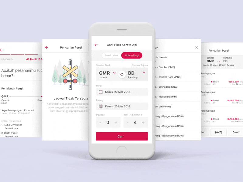 Train Booking on App app booking design destination illustration interface mobile team train transportation travel ui