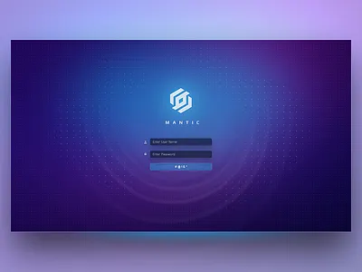 Mantic Login dashboard data fields interface login password system ui user ux