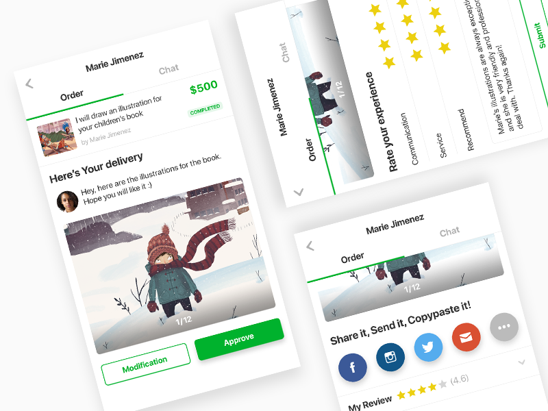 Fiverr - Delivery Time app delivery share social