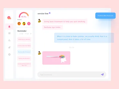Dashboard_Chat account chat dashboard graphs list message payment plans profile project tracking