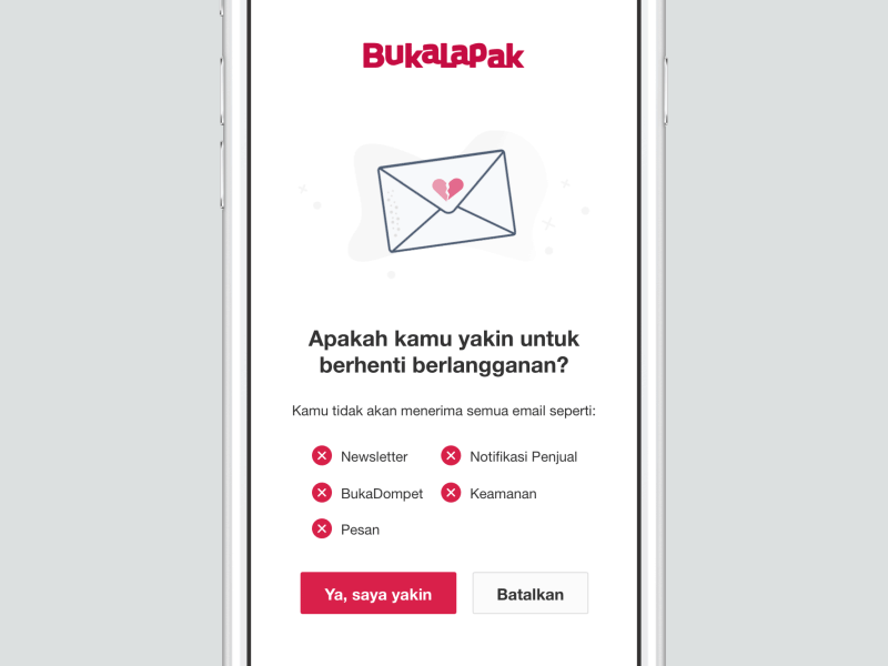 Cancel Unsubscribe Newsletter Animation animation flat heart illustration interaction minimal motion smooth subscribe unsubscribe