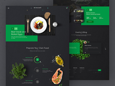 Diet Basket - Landing page design diet homepage landing mobile onepage page responsive ui ux web
