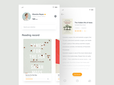 Personal page of Booking design booking collect concept design page personal read ui ux