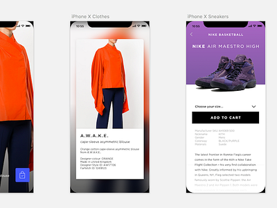 iPhone X Ecommerce Proof of Concept v2 ecommerce iphonex kicks sneakers