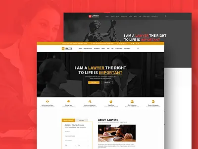 Lawyer PSD Template adviser advocate attorney barrister company law consultant corporate finance law law firm lawyer legal