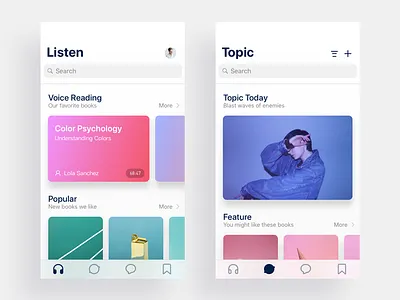 Listen to books apple audiobook book clean connect inspiration interaction interface listen reading topic ui