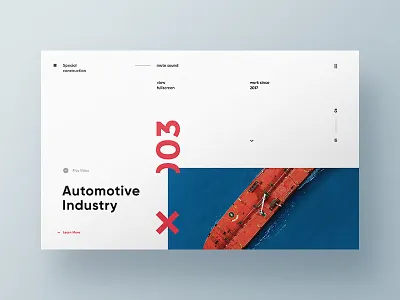 Special construction website exploration auto clean design interface landing page main page promo swiss ui ux web website