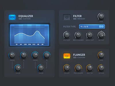 Audio UI Plugin audio dark equalizer fruity loops music plugin production ui ui kit ux vst