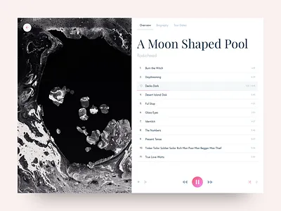 Music Player concept desktop gradient music player web app