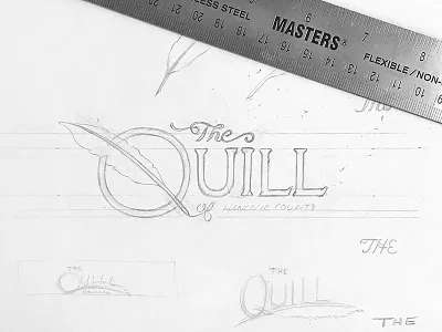 The Quill branding drawing identity logo logotype news news paper sketch wordmark