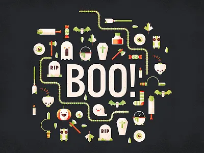 Boo to you cauldron fright ghost halloween pumpkin scare spooky