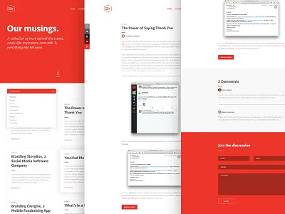 Blog agency blog brand aid clean portfolio red site ui ux web design website wordpress