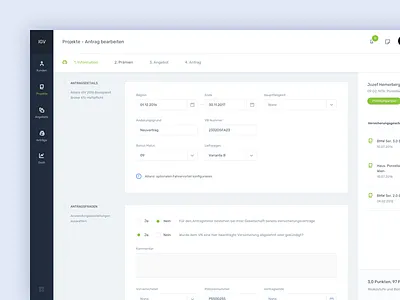Document creation workflow analysis clean crm form risk saas stats ui ux wizard