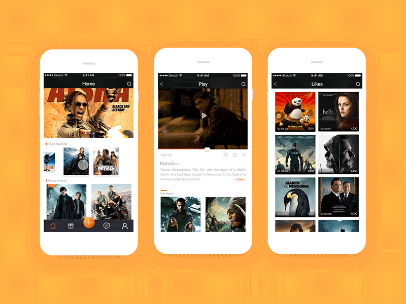 Student work －Pang Jun app dayu gif ios iphone music ui