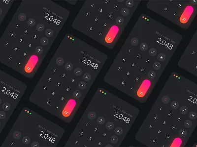 Calculator - Daily UI #004 calculator daily dailyui dark darkness gradients interface minimal ui