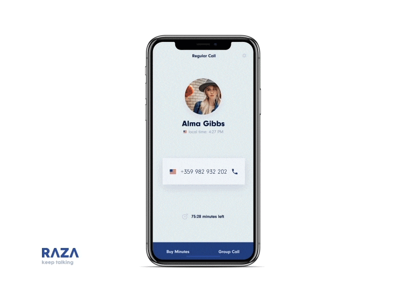 Flip and switch app animation application ux ui design calling app contact push notification flip group calls iphone ui ux