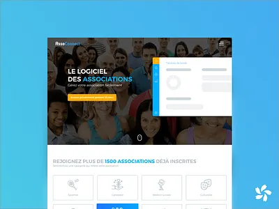 AssoConnect Redesign association design desktop home website