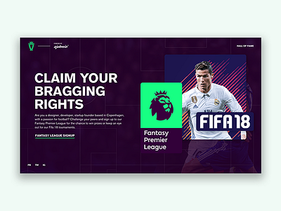 Hero exploration 01 design fifa grid hero image interface premier league ui design web design website