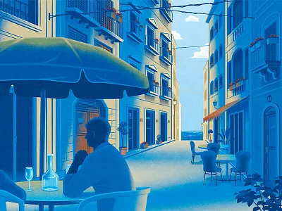 Amazon Kindle architecture book digital illustration narrative person publishing street texture travel