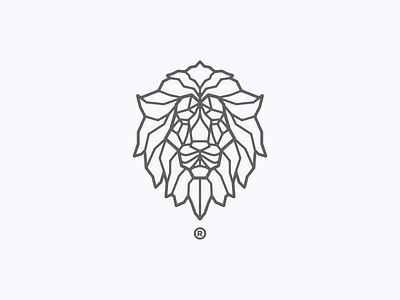 Lion - clothes brand animal brand branding clothes embroidery geometric grid lion logo logos shape