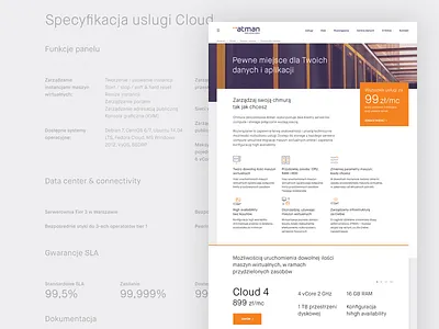 ATMAN service interface landing page product service ui ux web design