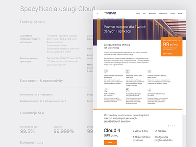 ATMAN service interface landing page product service ui ux web design