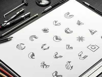 Craftiver Branding architecture branding creative house logo sketch symbol vietnam