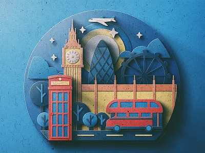 London Digital Paper Pop Up big ben double decker gherkin landmark london london eye paper phone booth san diego texture