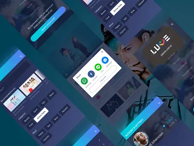 LUVE App adit app catalogue gradient layout luve search septian thumbnail video webtvasia