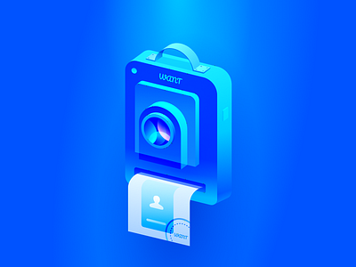 Want Camera blue camera clean illustration photo wantline