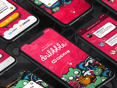 Qiemanh5 cartoon color cool dribbble h5 hiphop illustration meetup ui ux