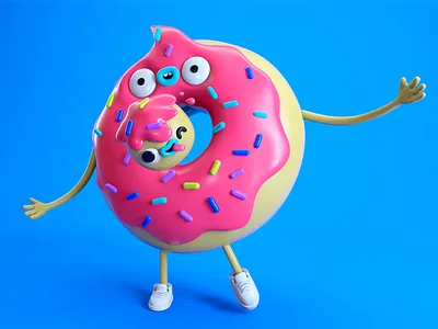 Time to Make the Donuts! 3d c4d cinema 4d dessert donut eyedesyn octane octane render