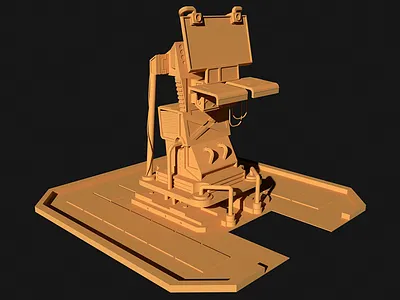 SciFi Kiosk 3d building game kiosk post apocalypse prop render sci fi sketchup