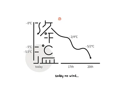 降温 chinese clean color logo、app style type