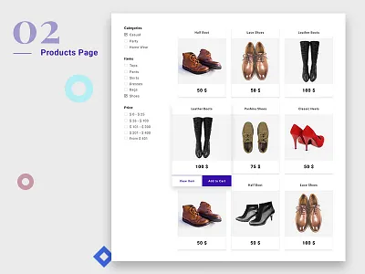 Trendani UI clean design e commerce fashion interface products shop simple ui ux web website