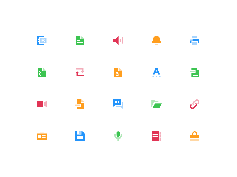 Finance Small Icons back end blockchain document finance fintech icon set id link lock save small video