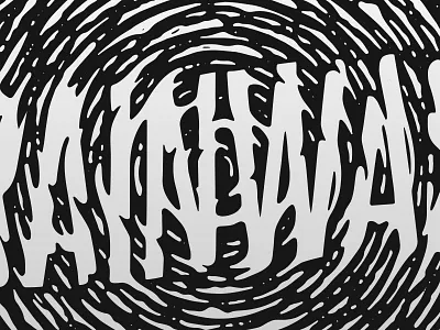 BRAINWASH distort swirl texture typography warp